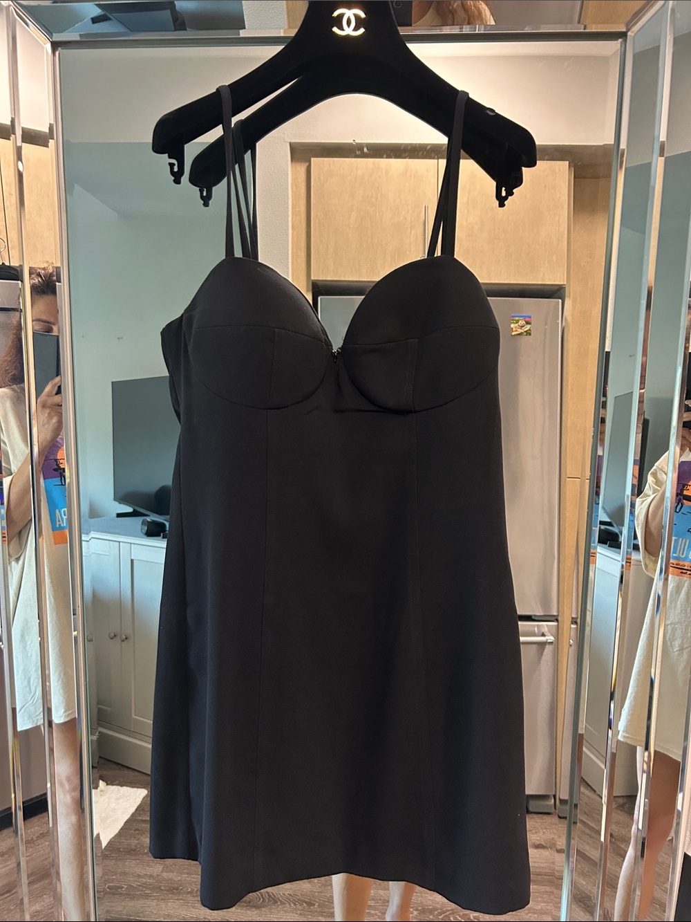 BCBGMaxAzria Black Mini Dress with Spaghetti Straps